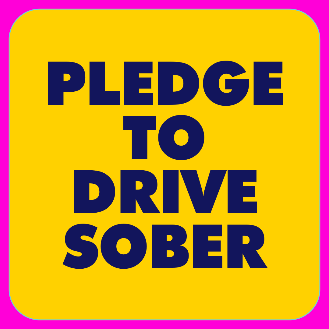 Pledge to drive sober button