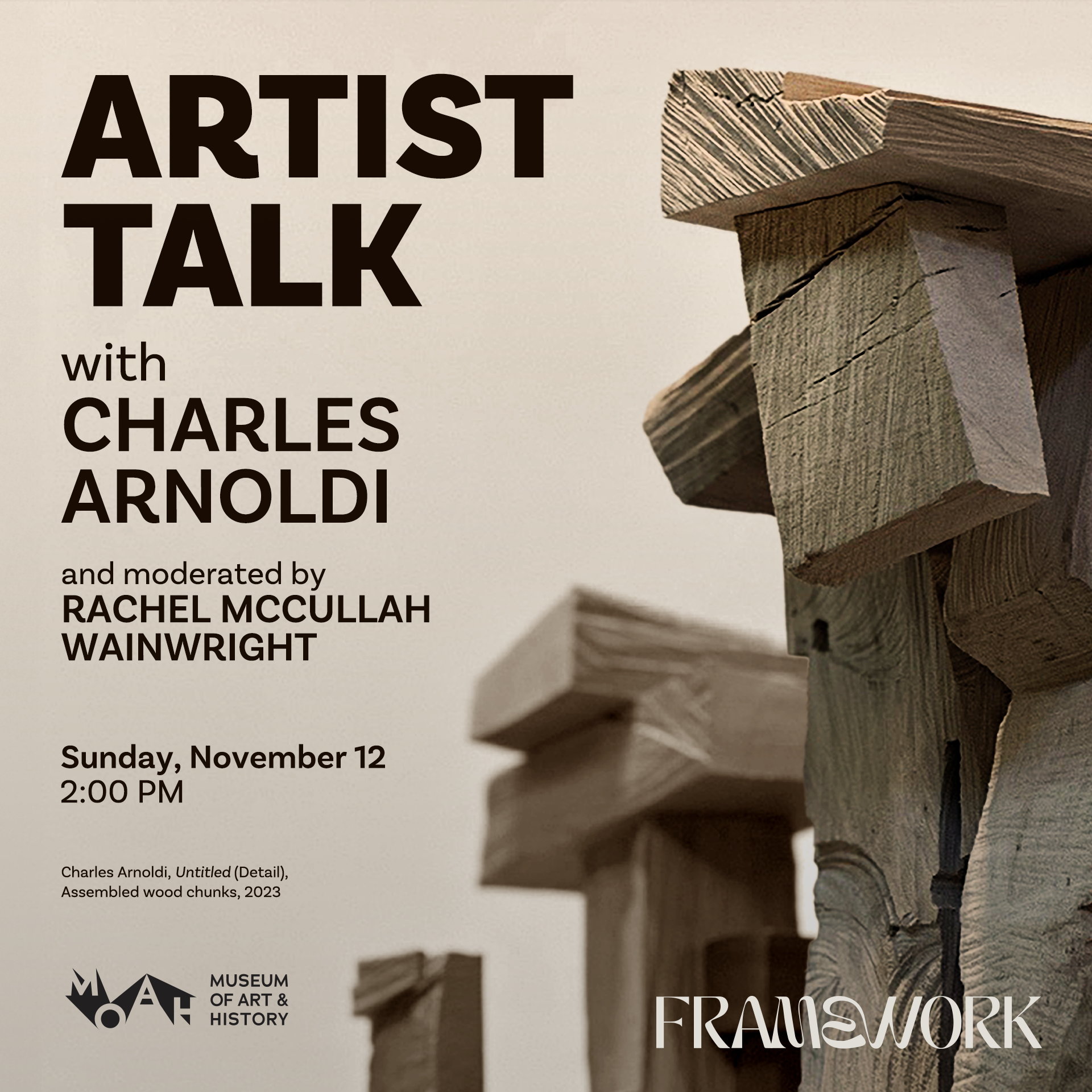 Charles Arnoldi - Artist Talk - November 12 - Instagram Square