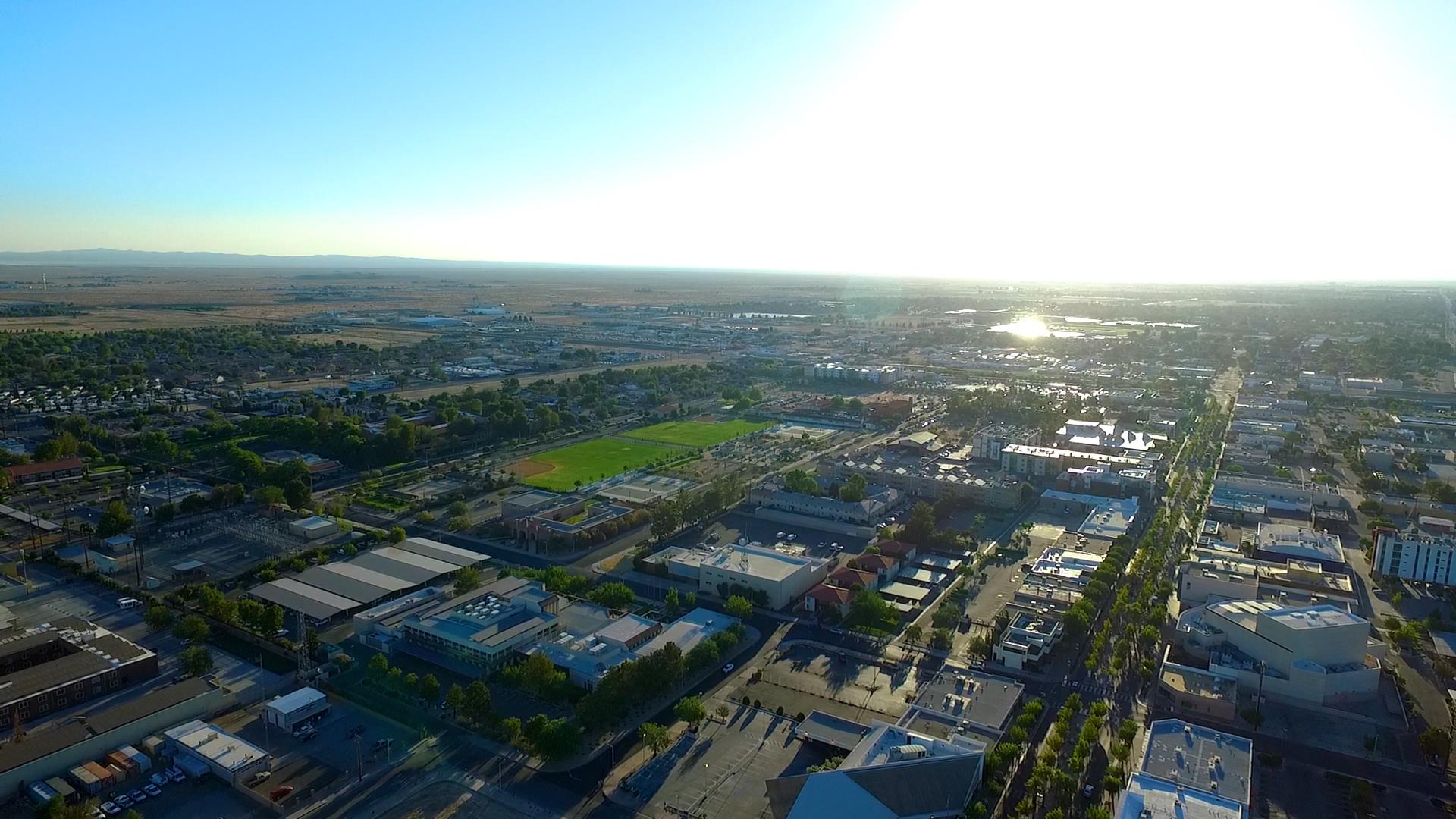 aerial view photo of the city of lancaster