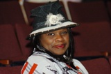 Woman participating in Martin Luther King, Jr. Day activities.